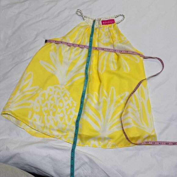 Lilly Pulitzer for Target Pineapple Chain Halter Top Yellow White – Women’s Smal - Picture 7 of 9